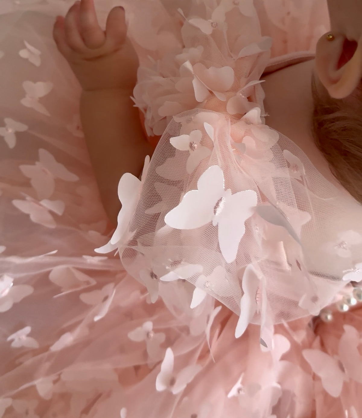 Melon Butterfly  Dress