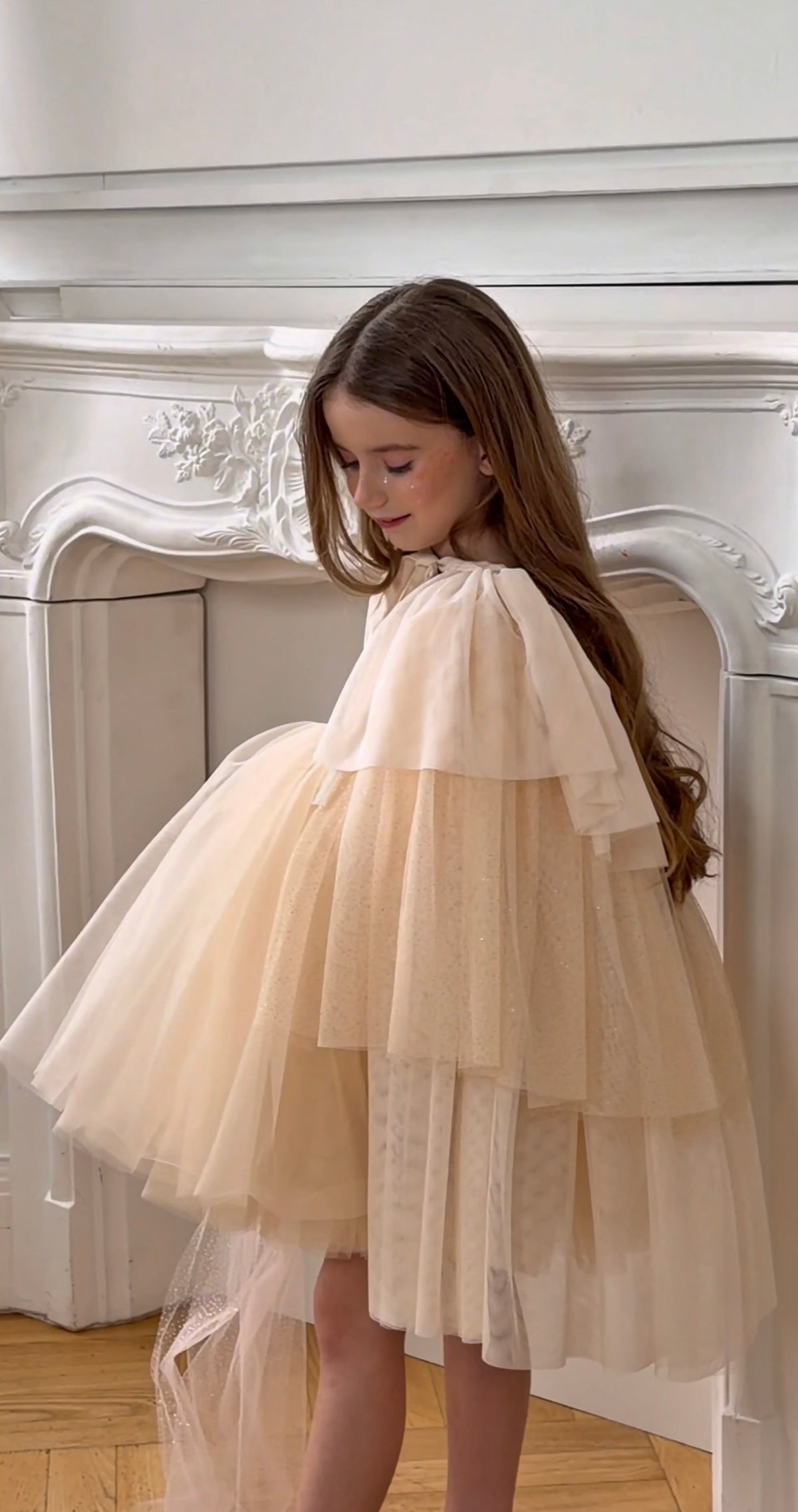 Vanilla Cloud Tulle Cape
