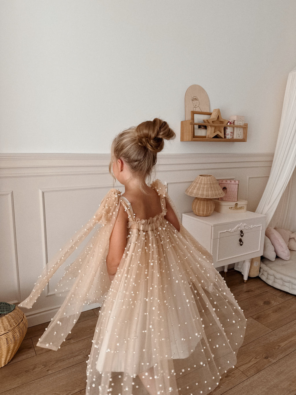 Champagne Pearl Dress -Pearl Girl – Veloura collection