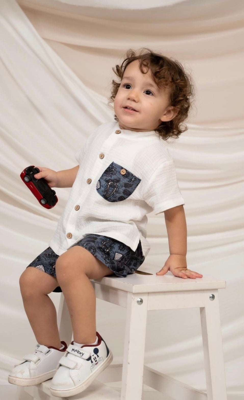 Ocean Breeze Set – White & Navy