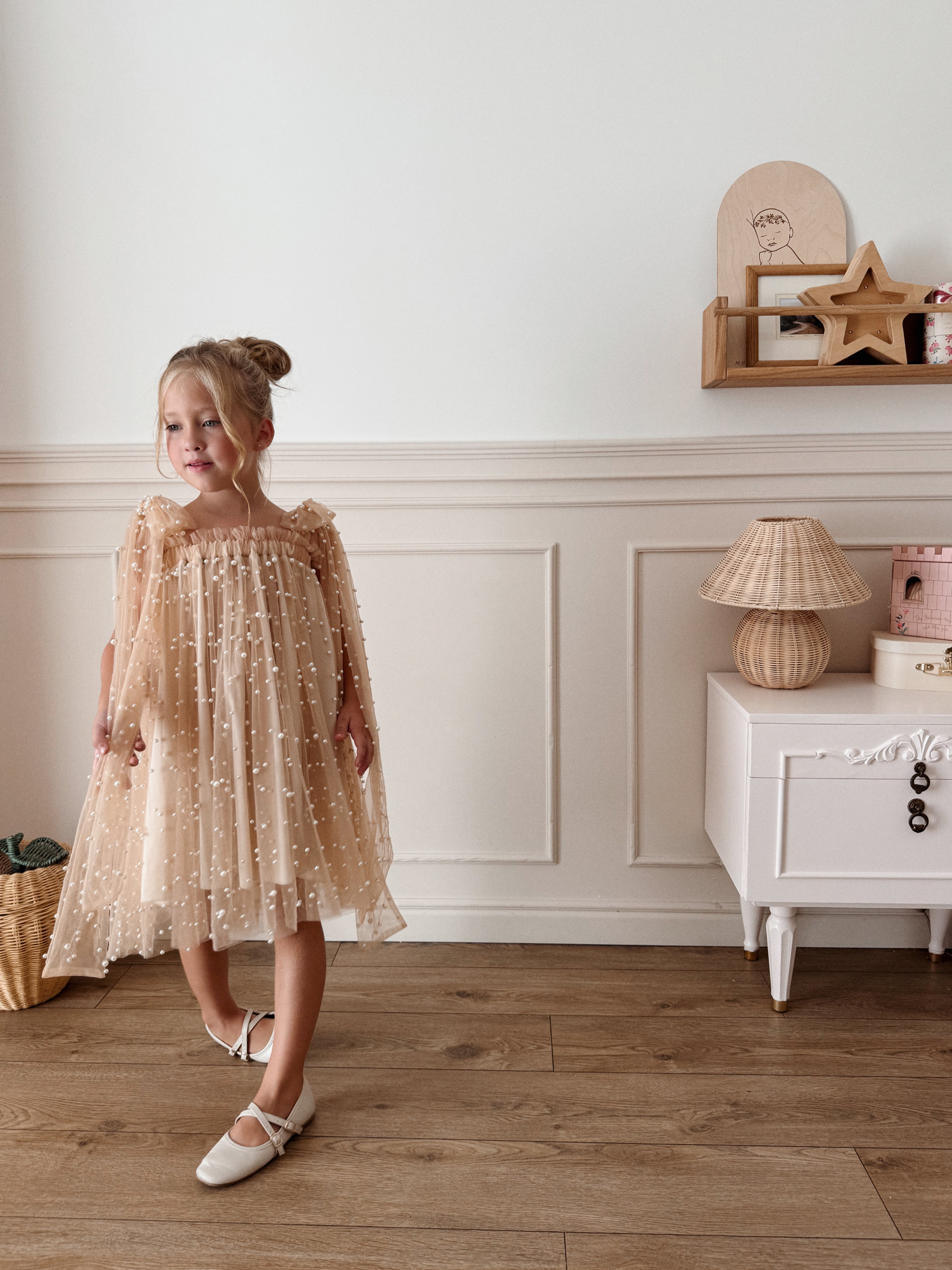 Champagne Pearl Dress -Pearl Girl