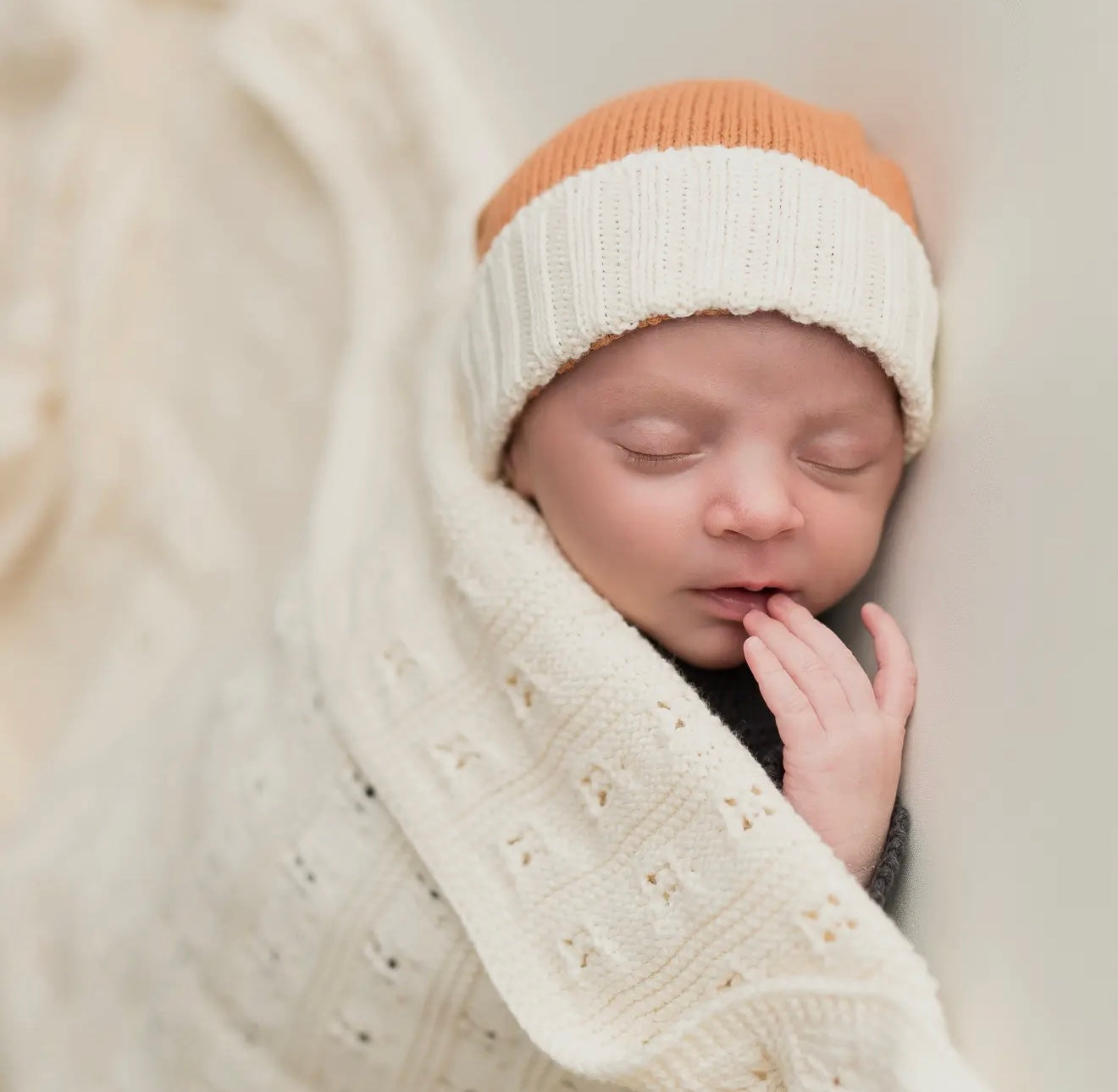 Baby Blanket Openwork Ecru