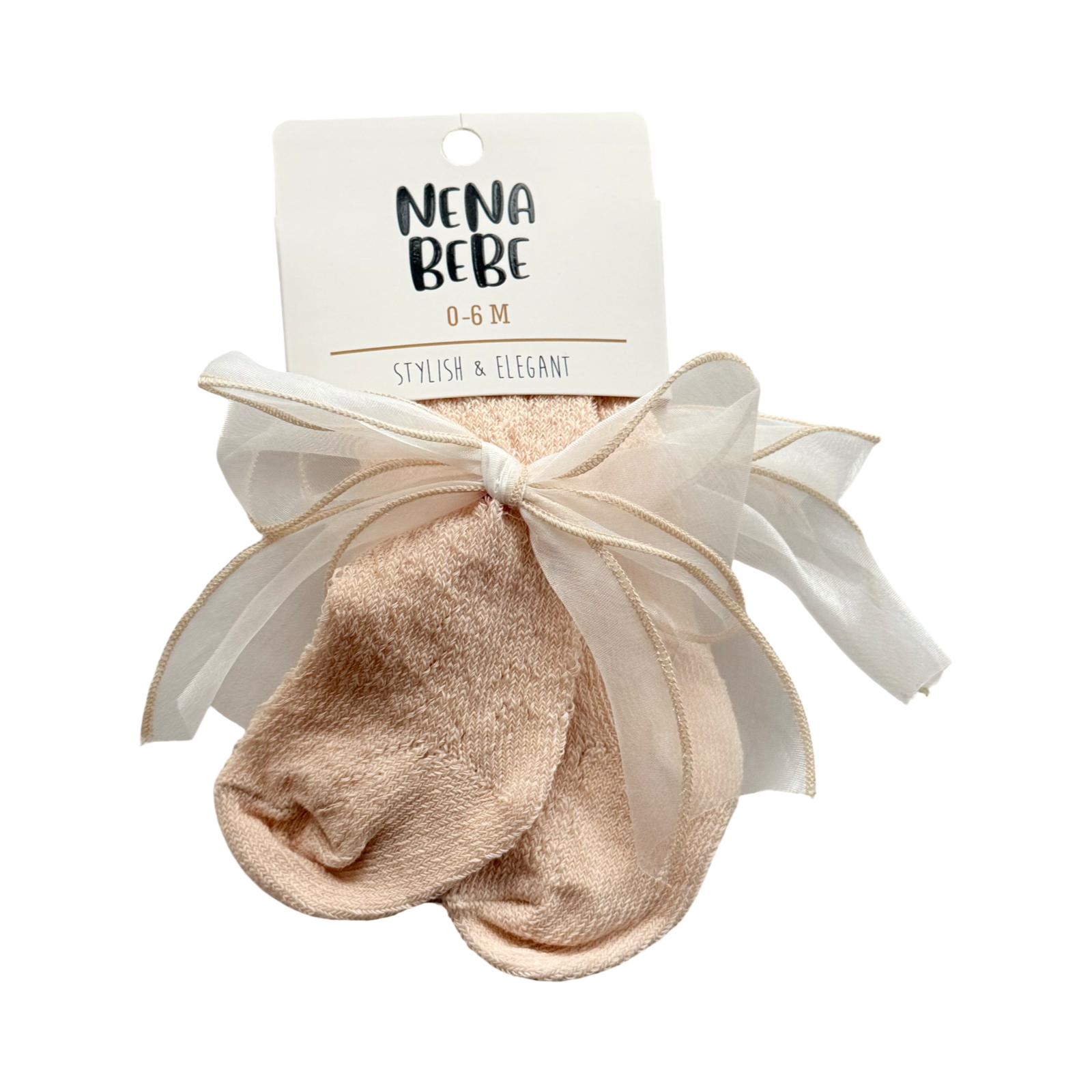 Baby Tights with Hand-Sewn Organza Bow