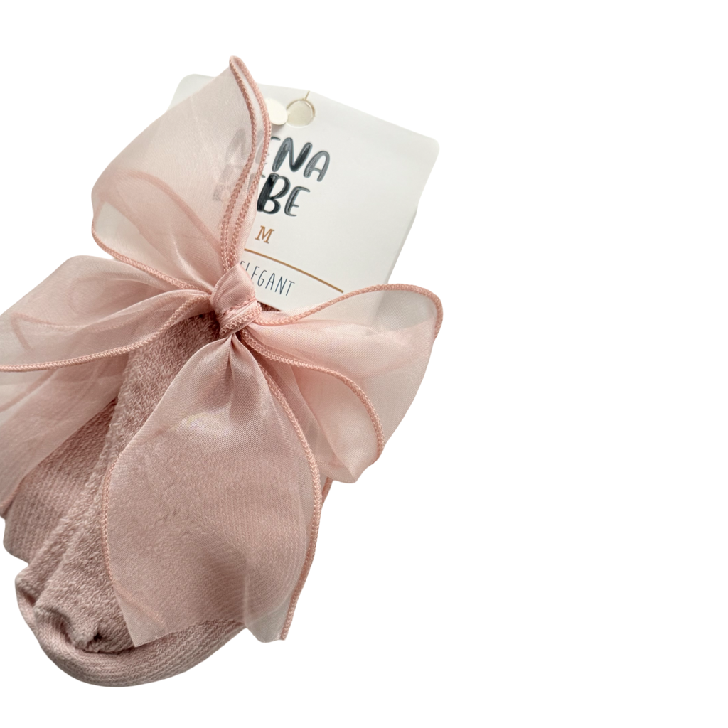Baby Tights with Hand-Sewn Organza Bow