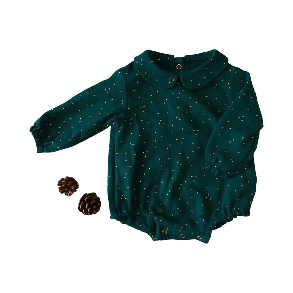 Emerald Glitter Romper