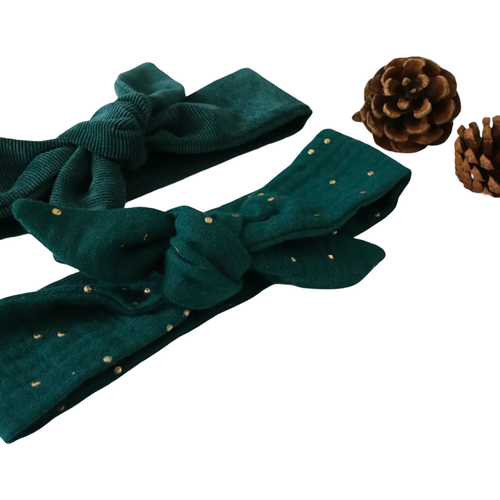 Set of 2 Emerald Headbands