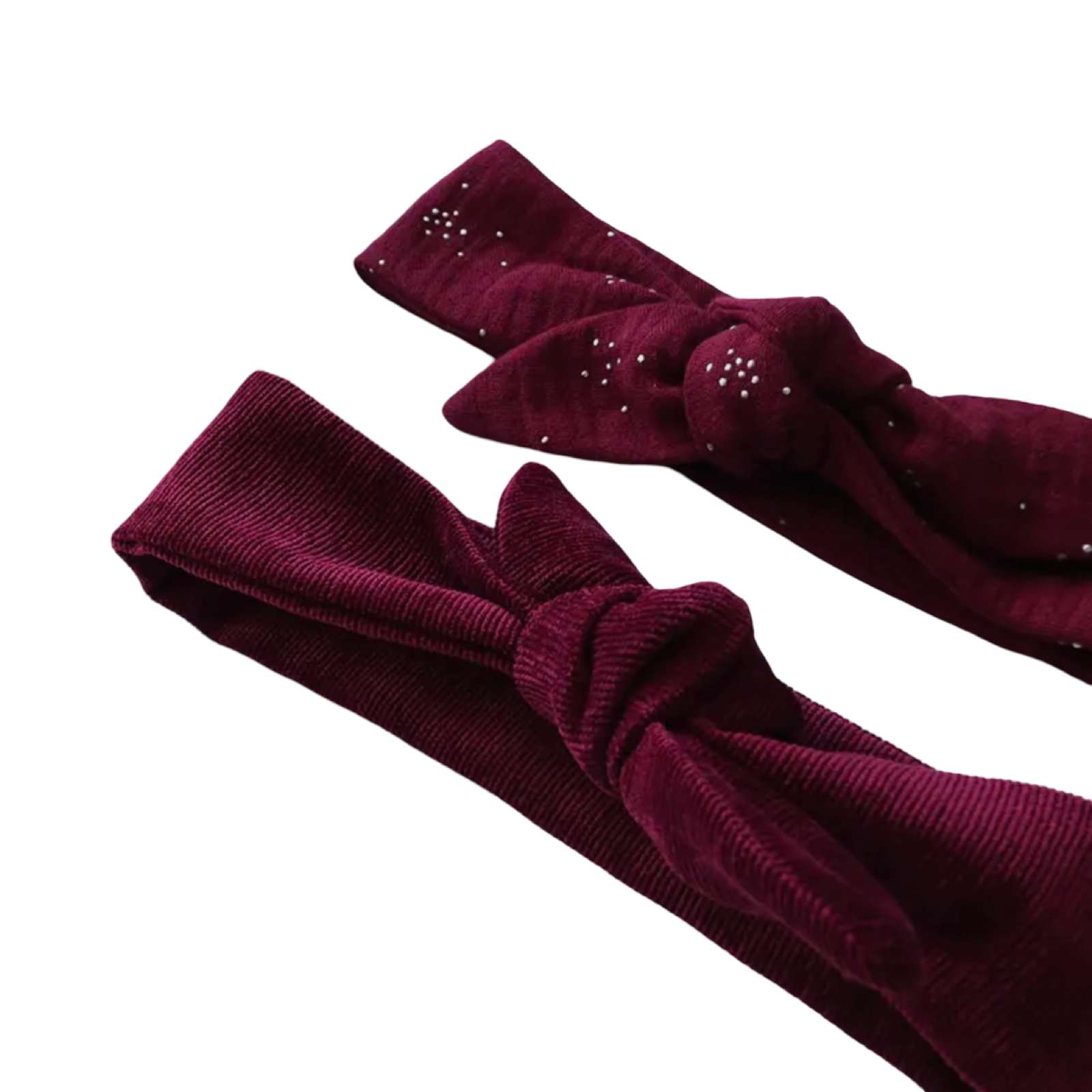 Set of 2 Burgundy Headbands