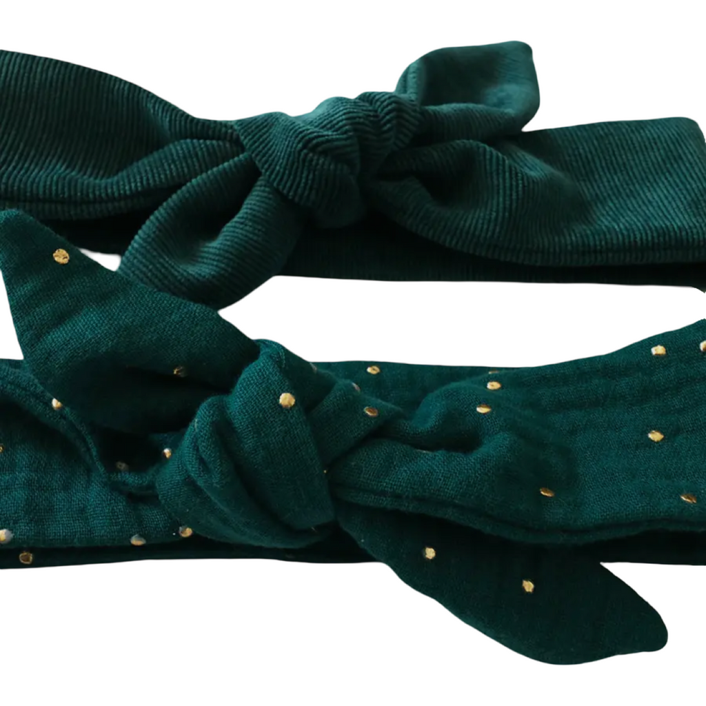Set of 2 Emerald Headbands