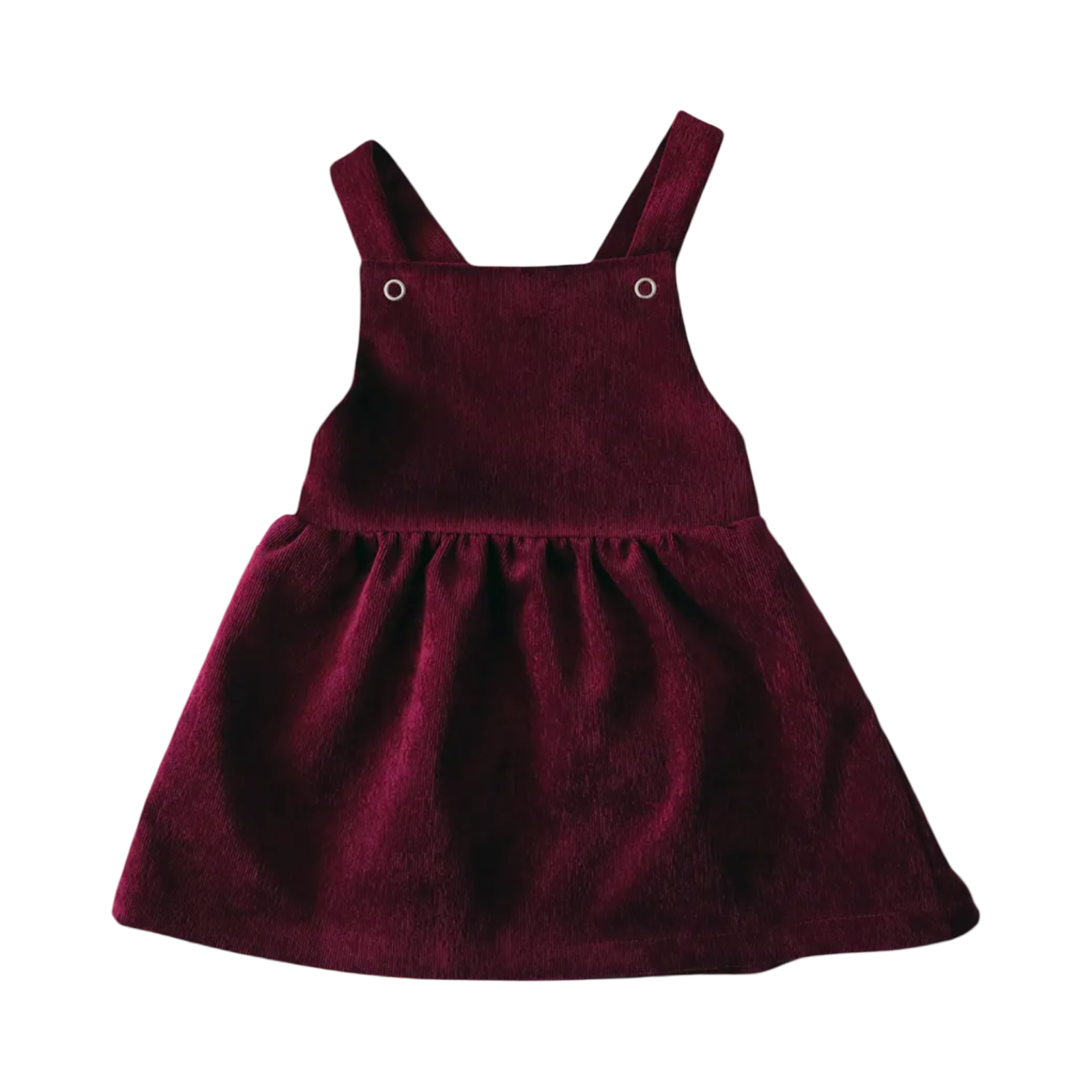 Burgundy Corduroy Baby Pinafore Dress