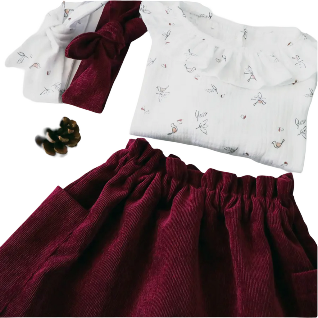 Reversible Burgundy Skirt