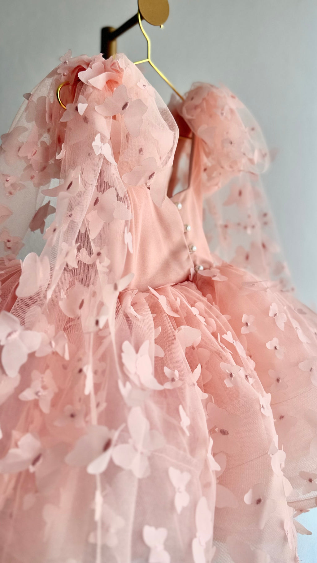 Melon Butterfly  Dress