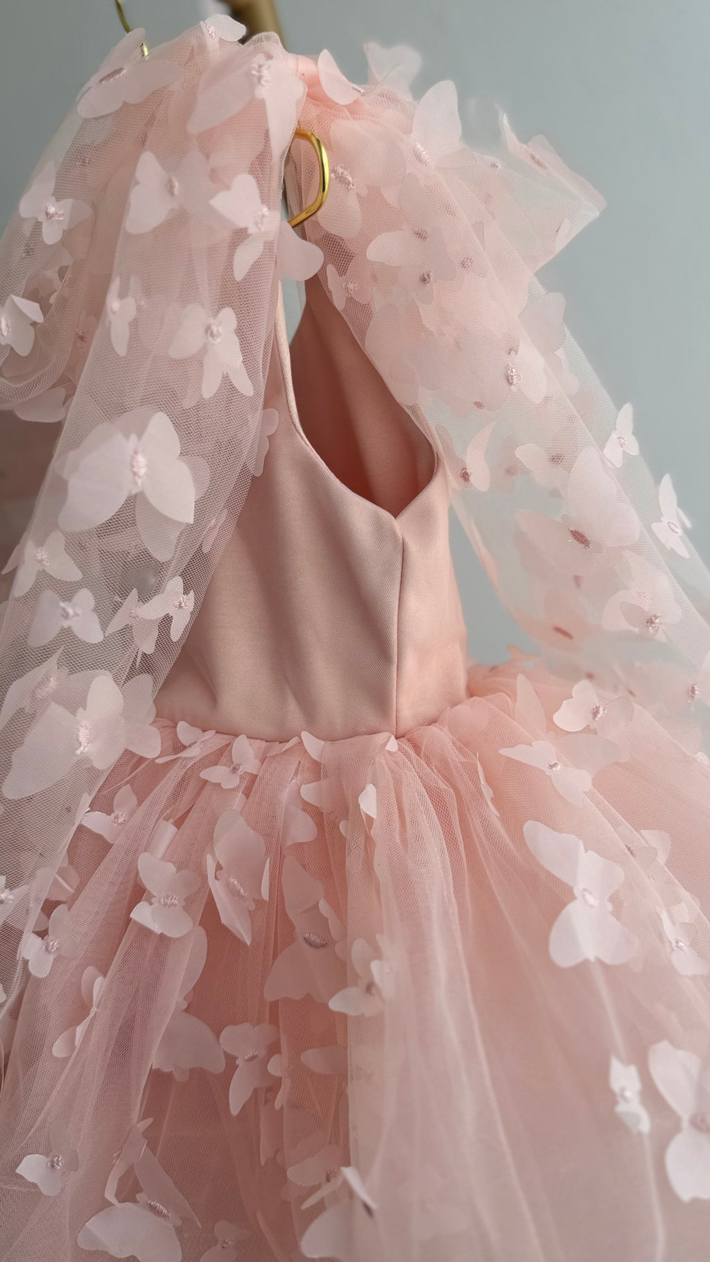 Melon Butterfly  Dress