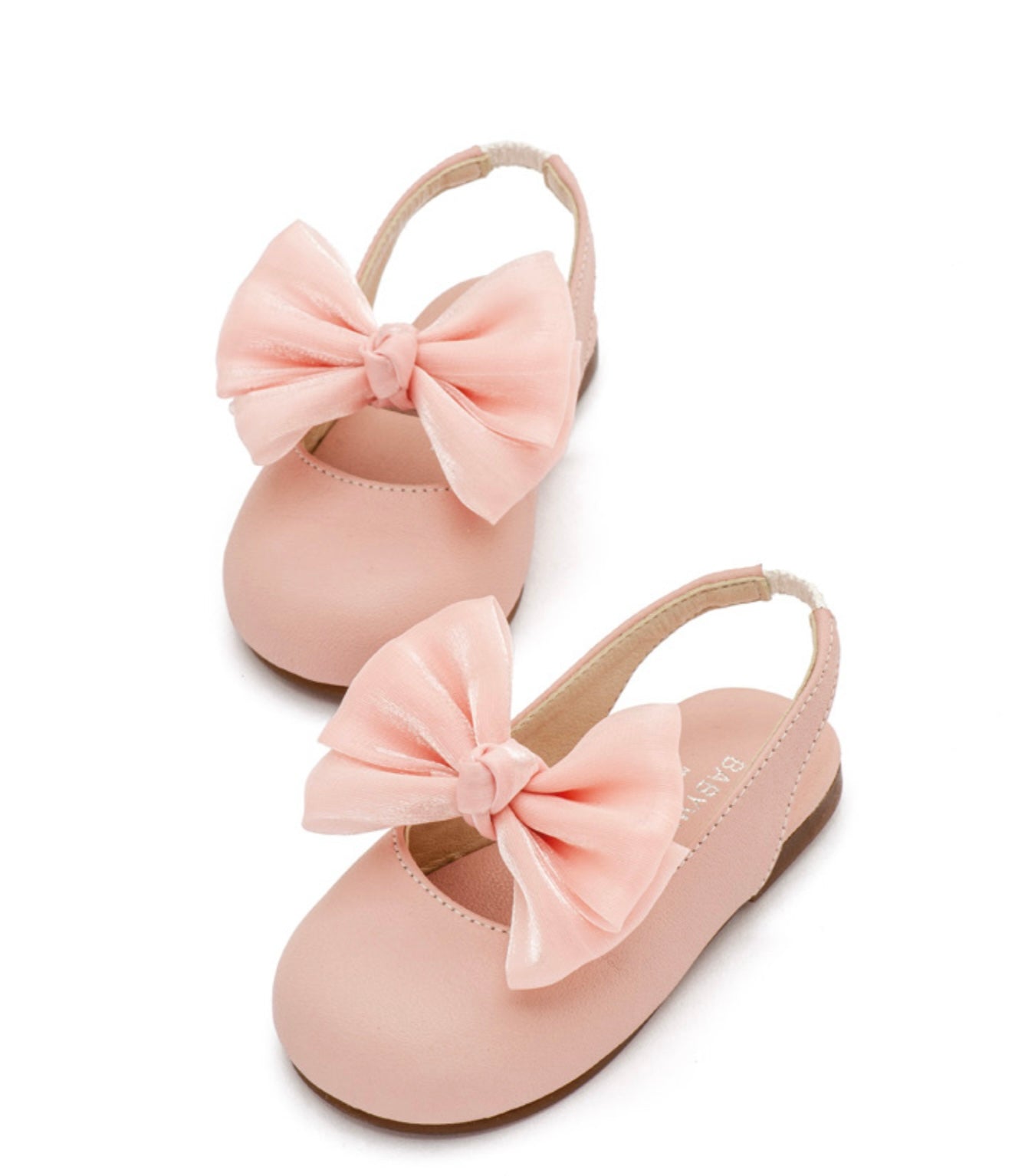 Babywalker Girls Pink Shoes with  Bow