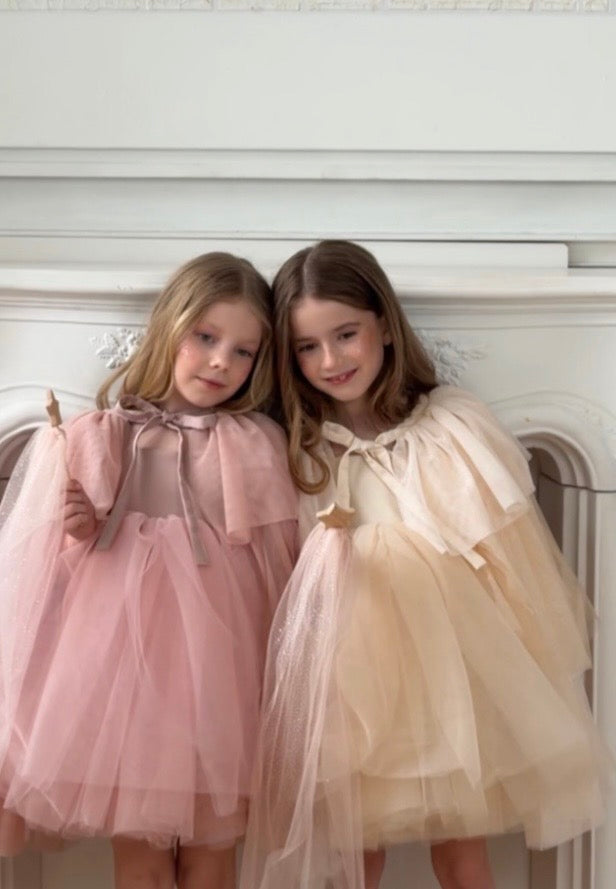 Vanilla Cloud Tulle Cape