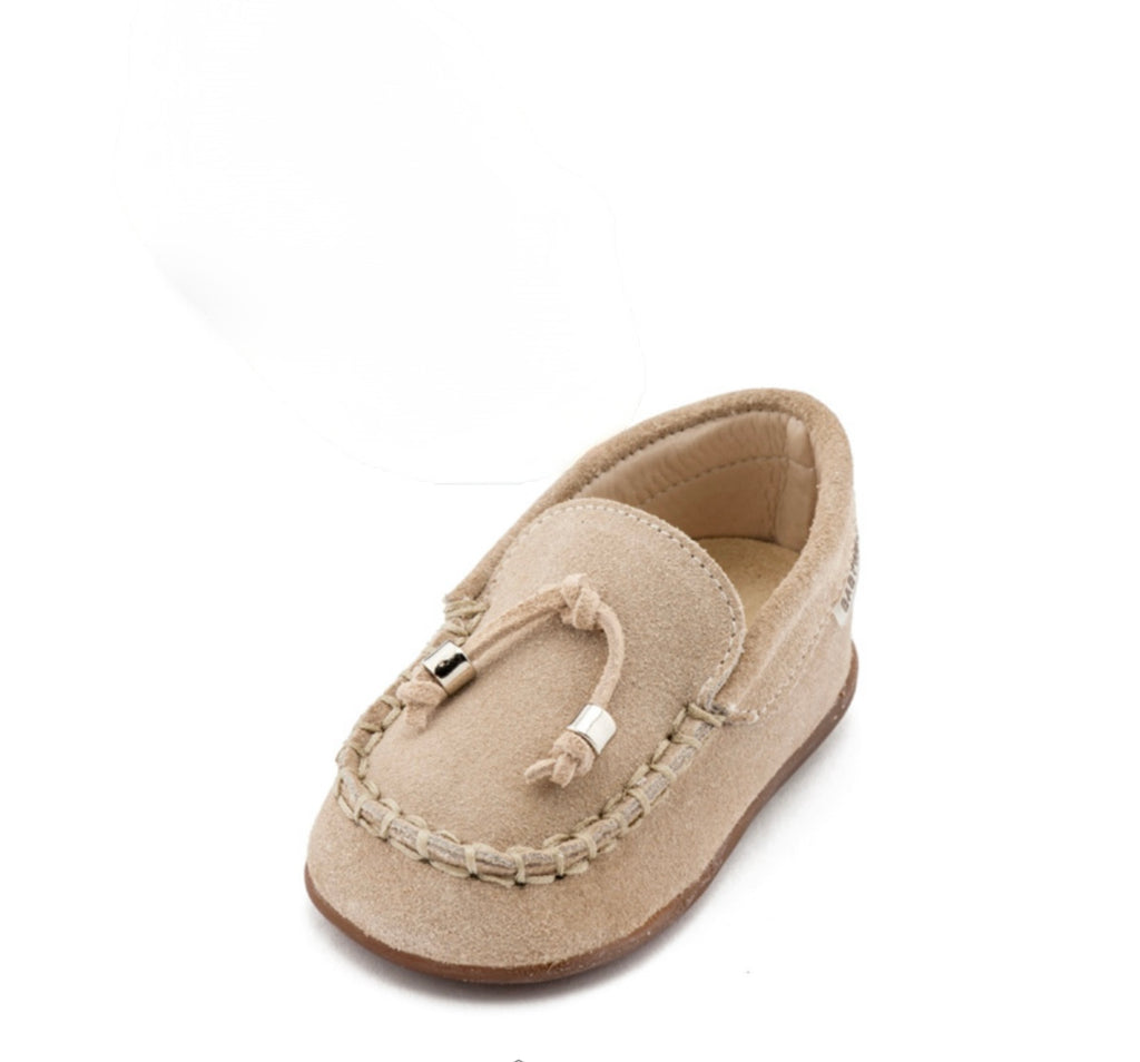 Baby Suede Loafers  Beige Babywalker