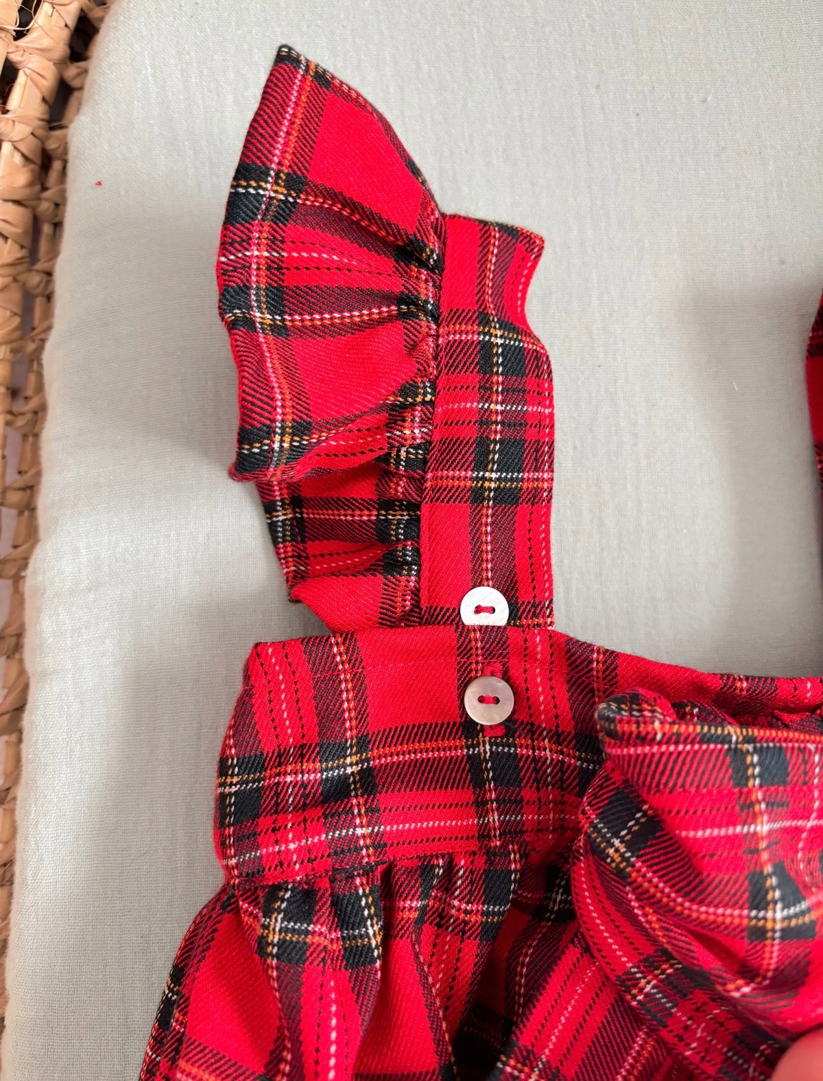 Red Tartan Straps Bow