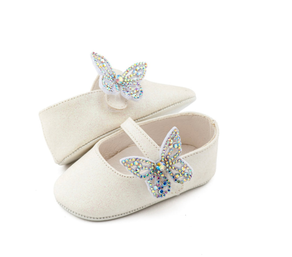 Baby Girl Butterfly Soft Sole Shoes Babywalker