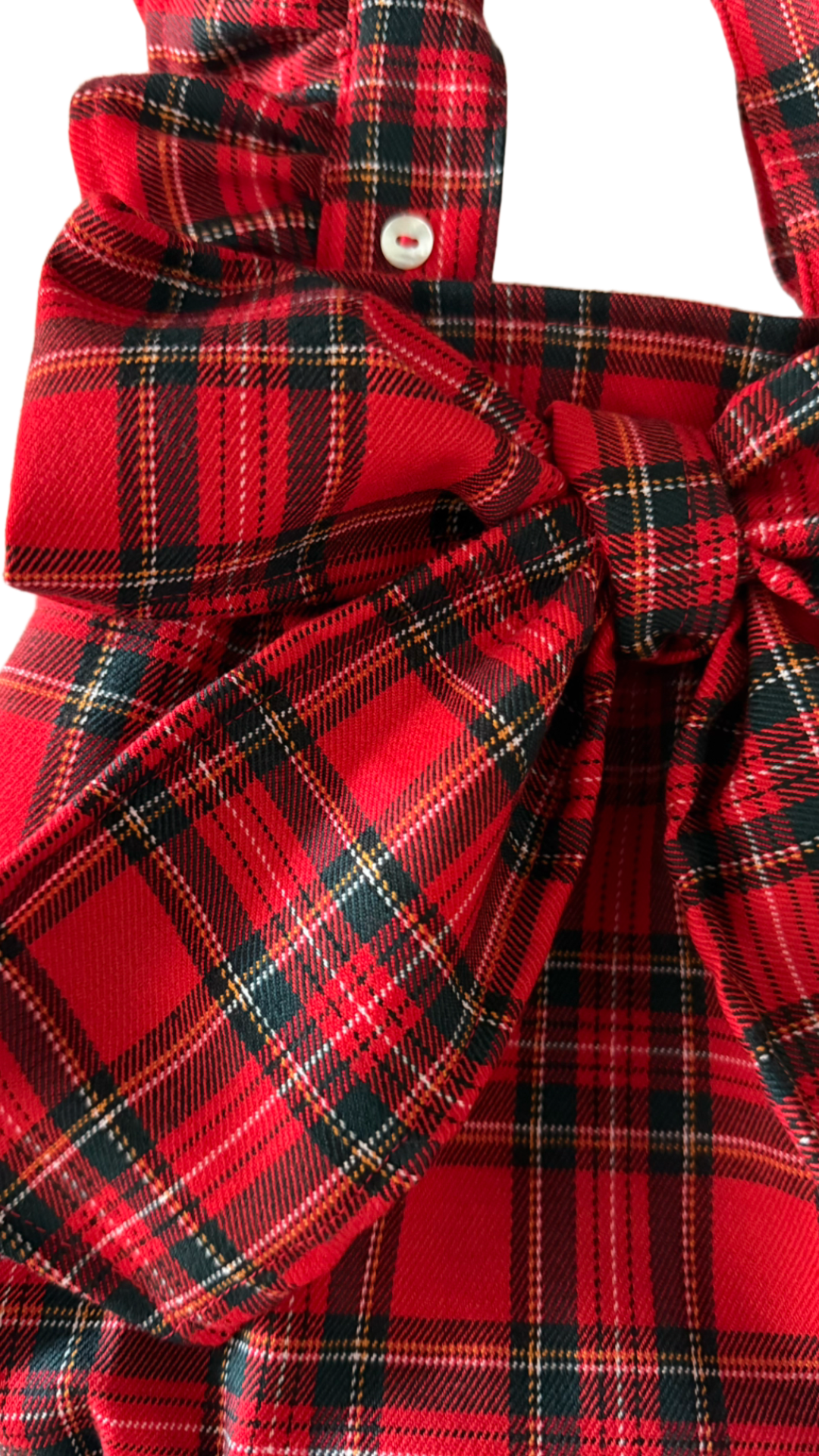 Red Tartan Straps Bow