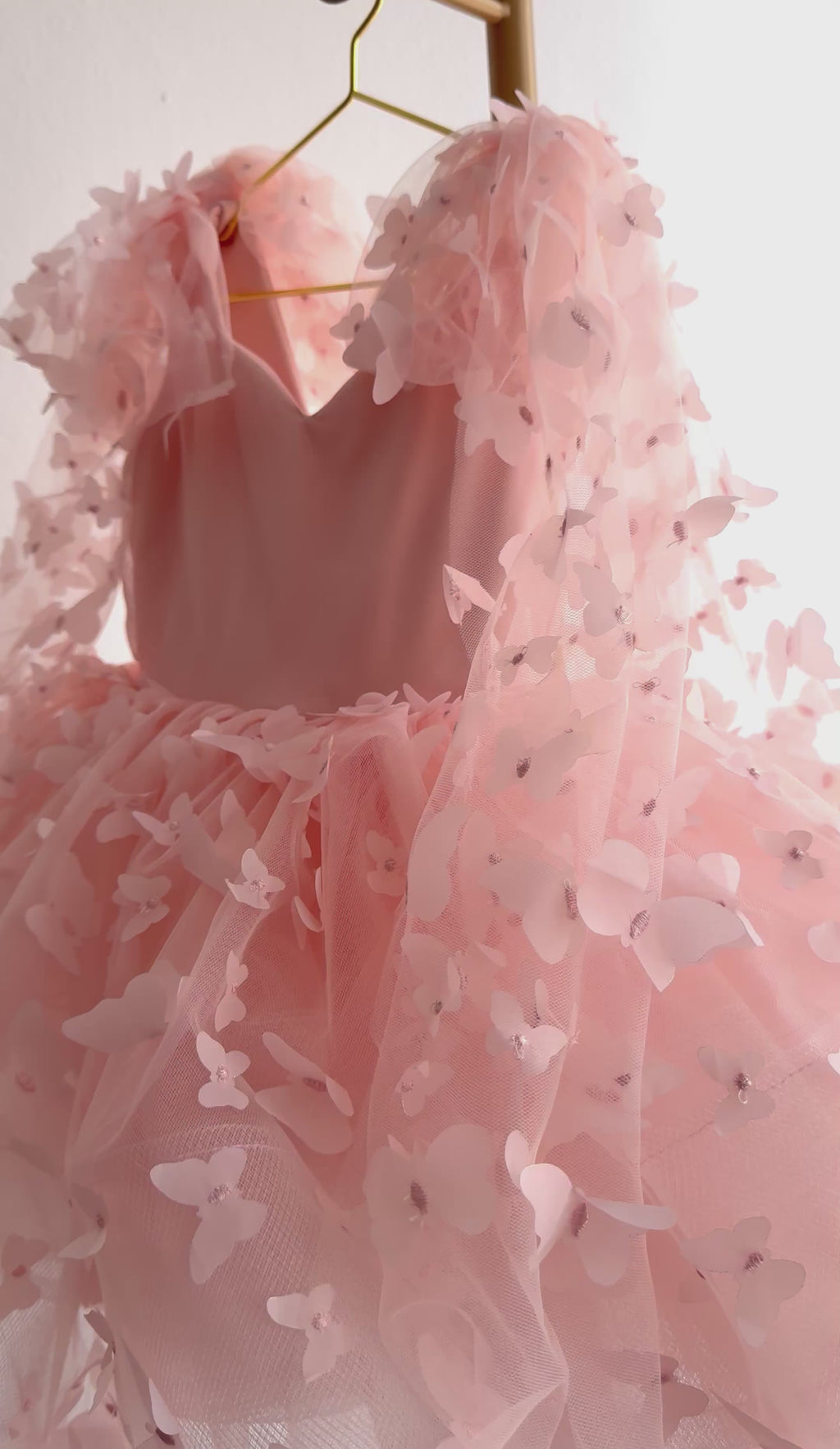 Melon Butterfly  Dress